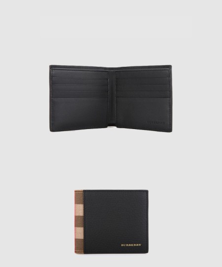 [BURBERRY-버버리]가죽 하우스 체크 바이폴드 지갑 40629191