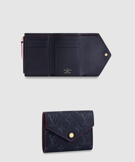 [LOUIS VUITTON-루이비통]가죽 엠보 패턴 동전 카드지갑 중지갑 M64577