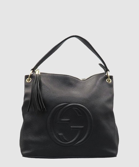 [GUCCI-구찌]GG 레더 태슬 소호 숄더백 408825