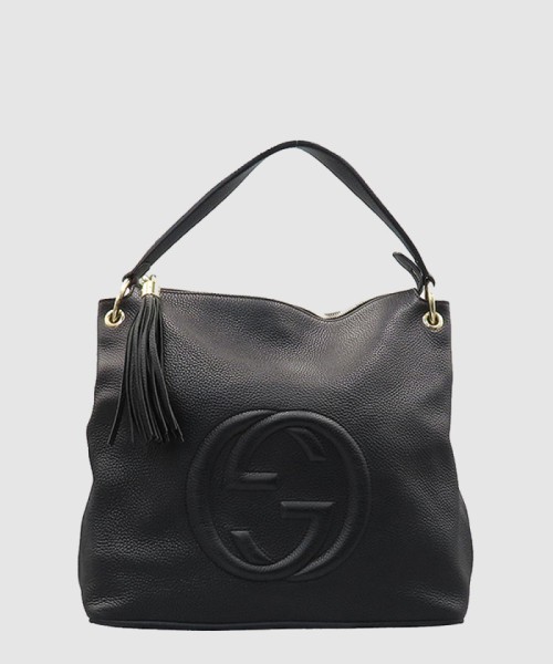 [GUCCI-구찌]GG 레더 태슬 소호 숄더백 408825