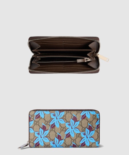 [GUCCI-구찌]GG 프린트 집 어라운드 지갑 841150