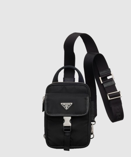 [PRADA-프라다]리나일론 및 사피아노 가죽 스마트폰 케이스 2ZH194