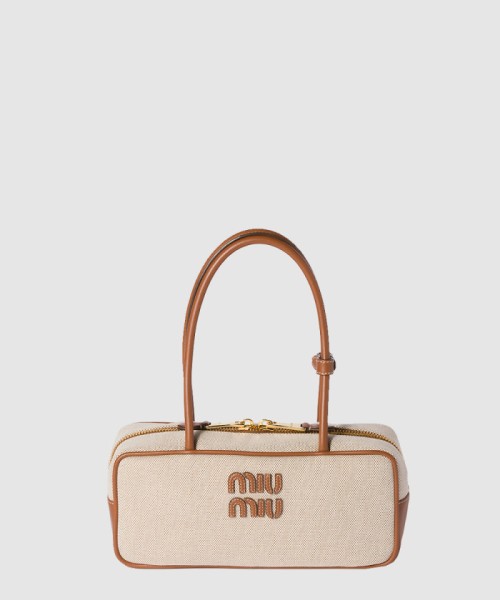 [MIUMIU-미우미우]캔버스 및 가죽 보 백 5BB173