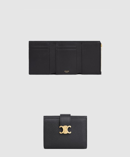[CELINE-셀린느]니노 파인 스트랩 지갑 서플 그레인 카프스킨 10M963