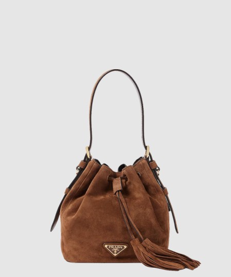 [PRADA-프라다]태슬 스웨이드 버킷백 1BE079