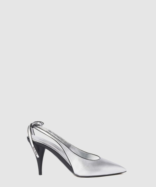 [MIUMIU-미우미우]나파 가죽 슬링백 펌프스 5I430E