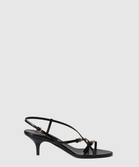 [MIUMIU-미우미우]에나멜 가죽 버클 샌들 5X342E