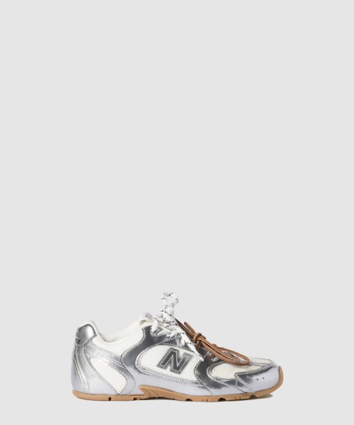 [MIUMIU-미우미우]뉴발란스 X 미우미우 530 SL 메탈릭 레더 & 메시 스니커즈 5E165E
