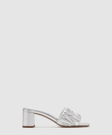 [MIUMIU-미우미우]마틀라세 나파 가죽 슬라이드 5XX657