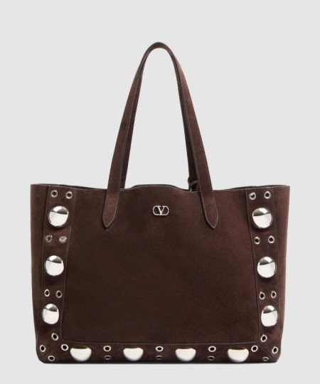 [VALENTINO-발렌티노] 가라바니 넬코트 스웨이드 미디엄 쇼퍼백