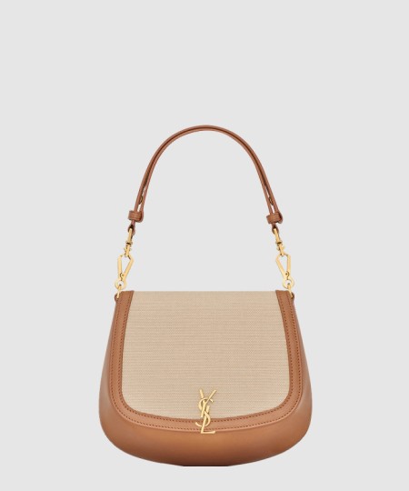 [SAINT LAURENT-생로랑]캔버스 소재 voltaire 탑 핸들백 818896