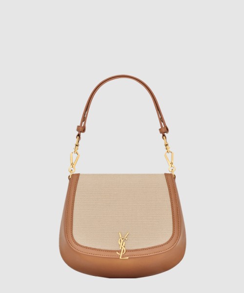 [SAINT LAURENT-생로랑]캔버스 소재 voltaire 탑 핸들백 818896