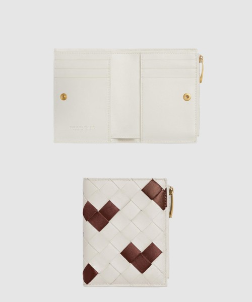 [BOTTEGA-보테가베네타]바이 폴드 인트레치아토 스몰 지퍼 지갑 742330