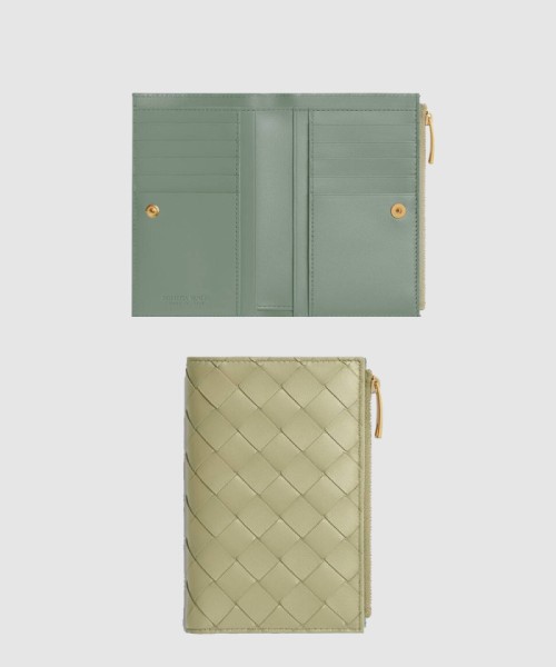 [BOTTEGA-보테가베네타]중형 인트레치아토 양면 지갑 749940