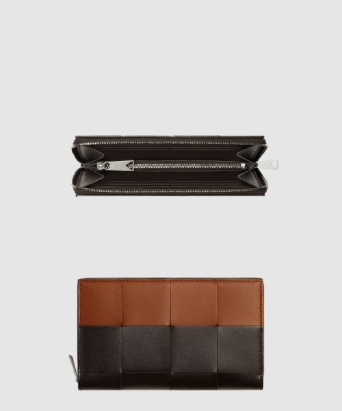 [BOTTEGA-보테가베네타]카세트 지퍼-어라운드 지갑 748054