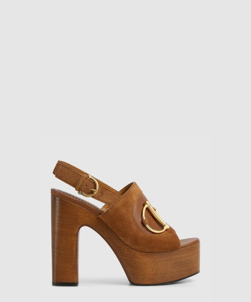 [GUCCI-구찌]홀스빗 장식이 있는 플랫폼 샌들 834420