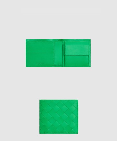 [BOTTEGA-보테가베네타]동전 지갑을 갖춘 인트레치아토 폴더형 지갑 605722