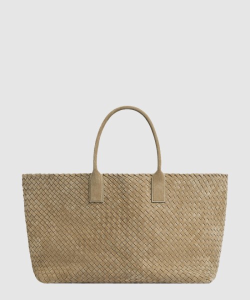 [BOTTEGA-보테가베네타]카바 라지 인트레치아토 스웨이드 토트 608811