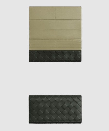 [BOTTEGA-보테가베네타]동전 지갑을 갖춘 인트레치아토 장지갑 749438