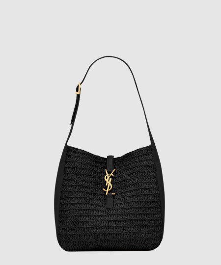 [SAINT LAURENT-생로랑]라피아 및 가죽 소재의 유연한 le 5 à 7 스몰백 823812