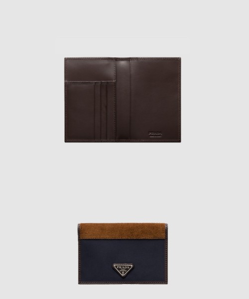 [PRADA-프라다]리나일론 및 가죽 여권 지갑 2MV017