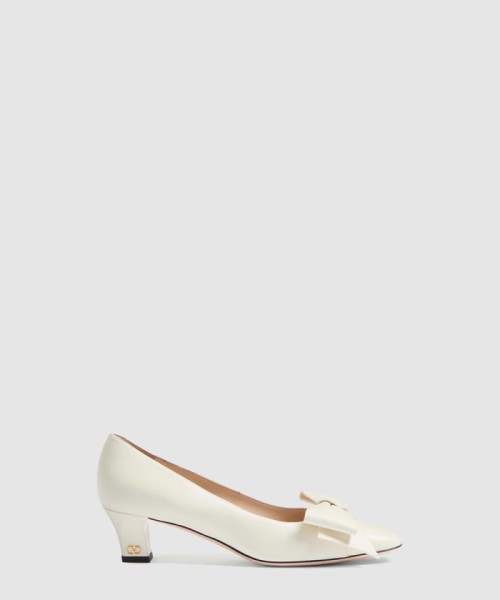 [VALENTINO-발렌티노]키즈스킨 보우워 펌프스