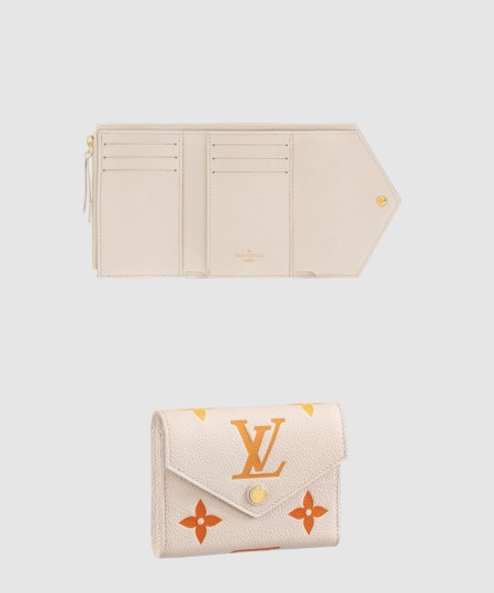 [LOUIS VUITTON-루이비통]빅토린 월렛 레더 모노그램 엠보싱 동전 카드슬롯 M82202