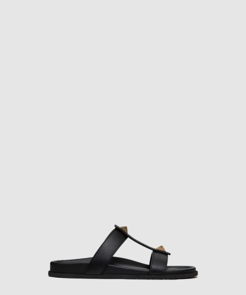 [VALENTINO-발렌티노]로만 스터드 송아지 가죽 슬라이드 샌들