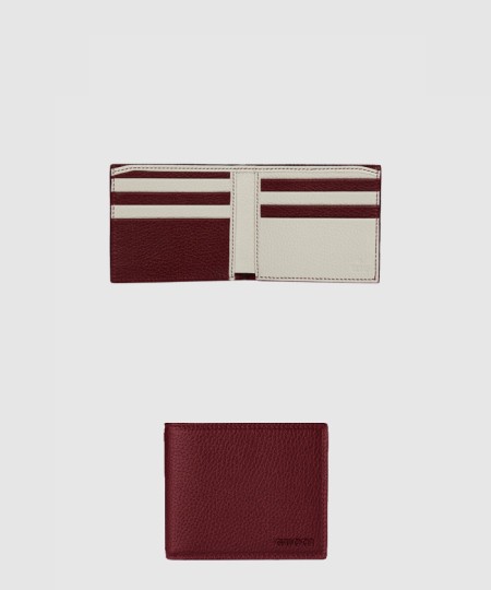 [GUCCI-구찌]내부 투톤 플랩 지갑 로고 지갑 817019