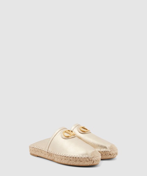 [VALENTINO-발렌티노]메탈릭 가죽 에스파드리유