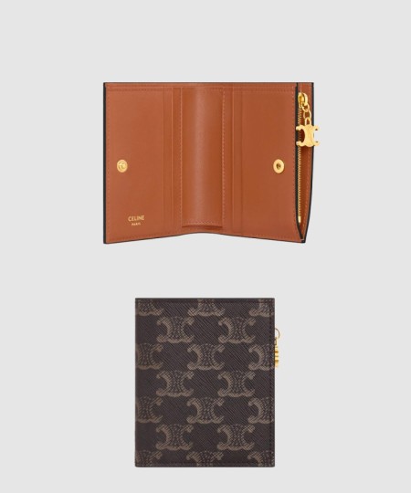 [CELINE-셀린느]트리오페 캔버스 지퍼 카드 홀더 10M102