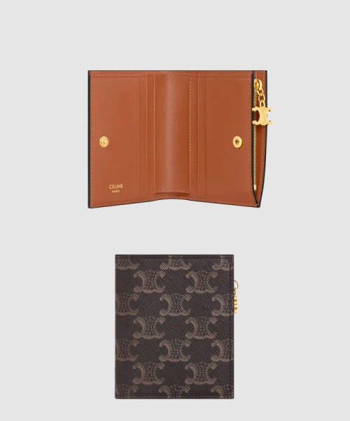 [CELINE-셀린느]트리오페 캔버스 지퍼 카드 홀더 10M102