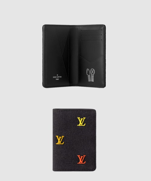 [LOUIS VUITTON-루이비통]포켓  데님  카드지갑  M14148