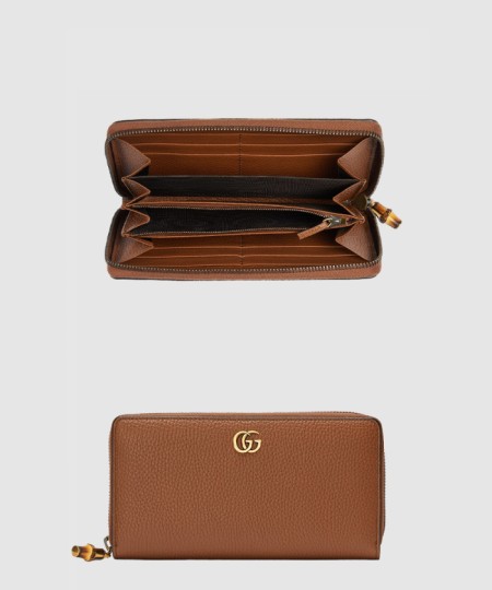 [GUCCI-구찌]장지갑 대나무 더블 G 지퍼 지갑 739499