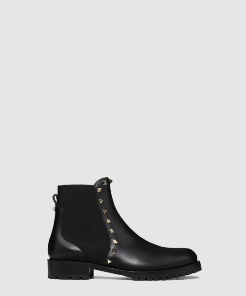 [VALENTINO-발렌티노]락스터드 리벳 앵클 부츠