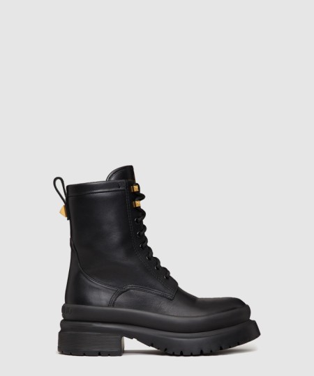 [VALENTINO-발렌티노]로만 스터드 송아지 가죽 밀리터리 앵클 부츠