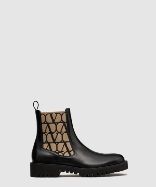 [VALENTINO-발렌티노]송아지 가죽 트왈 이코노그라프 컴뱃 부츠