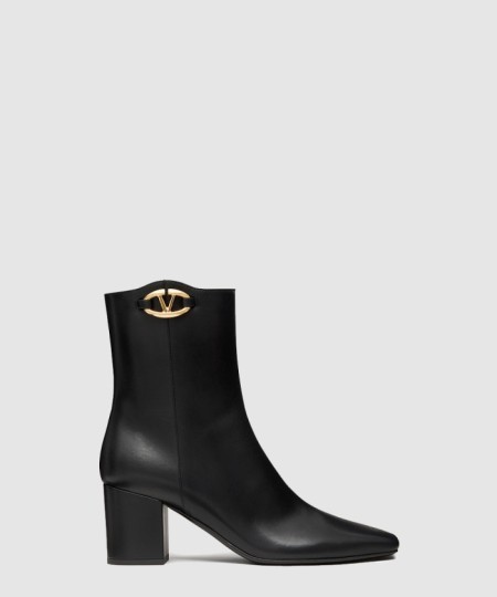 [VALENTINO-발렌티노]가죽 미드힐 앵클 부츠