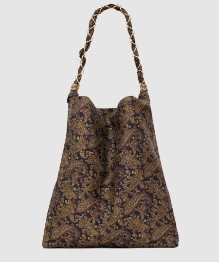 [SAINT LAURENT-생로랑]실크 트윌 소재의 amalia 834750