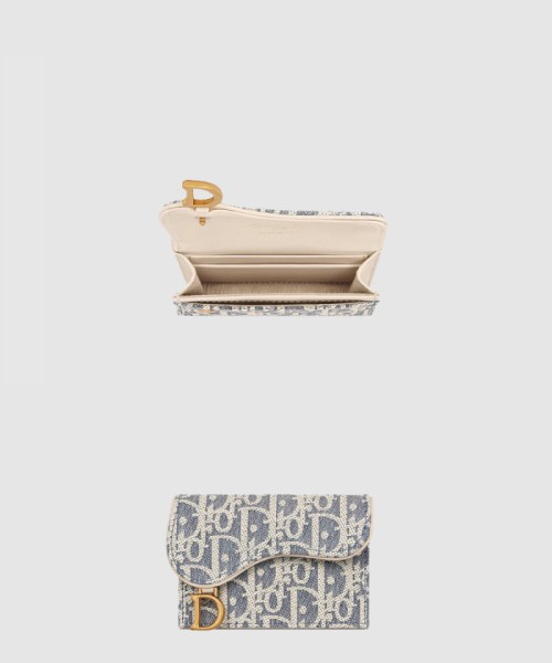 [DIOR-디올]Saddle Bloom 카드 지갑 S5611