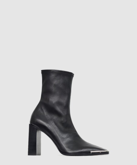 [MCQUEEN-알렉산더맥퀸]가죽 실버 토 부츠 30C120