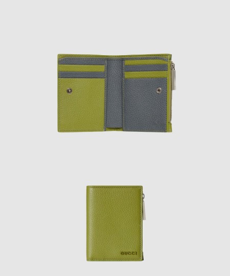 [GUCCI-구찌]로고 똑딱이 여밈 레더 동전 지갑 817021