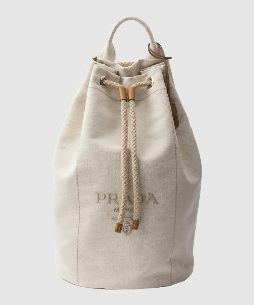 [PRADA-프라다]리넨 혼방 드로스트링 더플백 2VY011