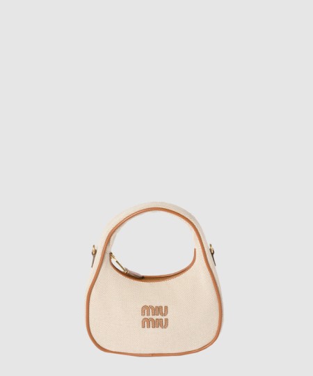 [MIUMIU-미우미우]완더 캔버스 레더 백 5BC125