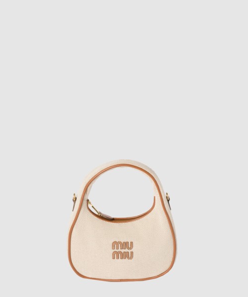 [MIUMIU-미우미우]완더 캔버스 레더 백 5BC125
