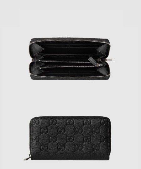 [GUCCI-구찌]임프린트 집 어라운드 지갑 GG 가죽 835003