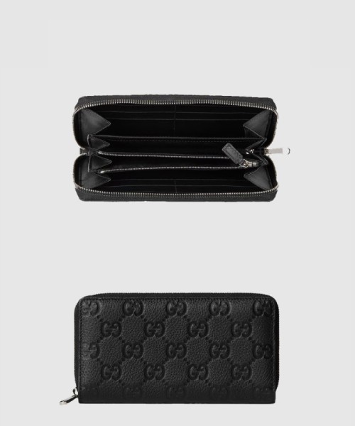 [GUCCI-구찌]임프린트 집 어라운드 지갑 GG 가죽 835003