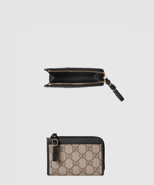 [GUCCI-구찌]GG 엠블럼 지퍼 카드 케이스 821804