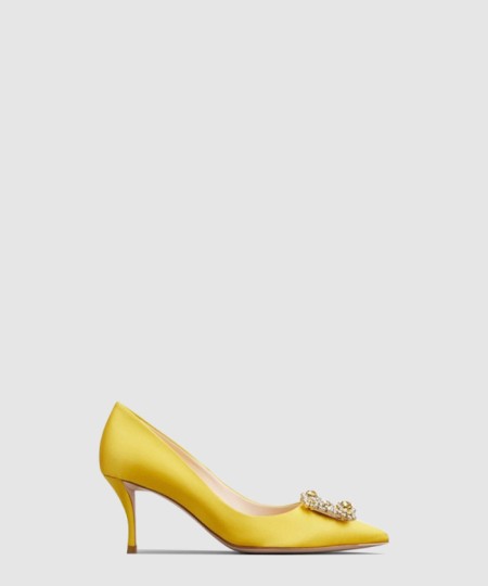 [ROGER VIVIER-로저비비에]플라워 스트라스 새틴 슈즈 4141