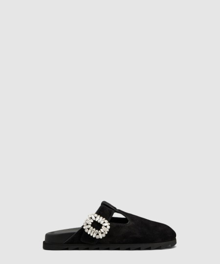 [ROGER VIVIER-로저비비에]스웨이드 소재의 슬라이디 비브 뮬 6254